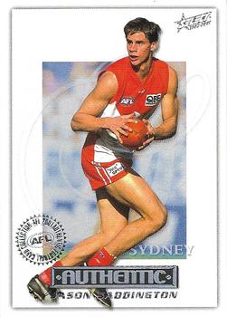 2001 Select AFL Authentic #137 Jason Saddington Front